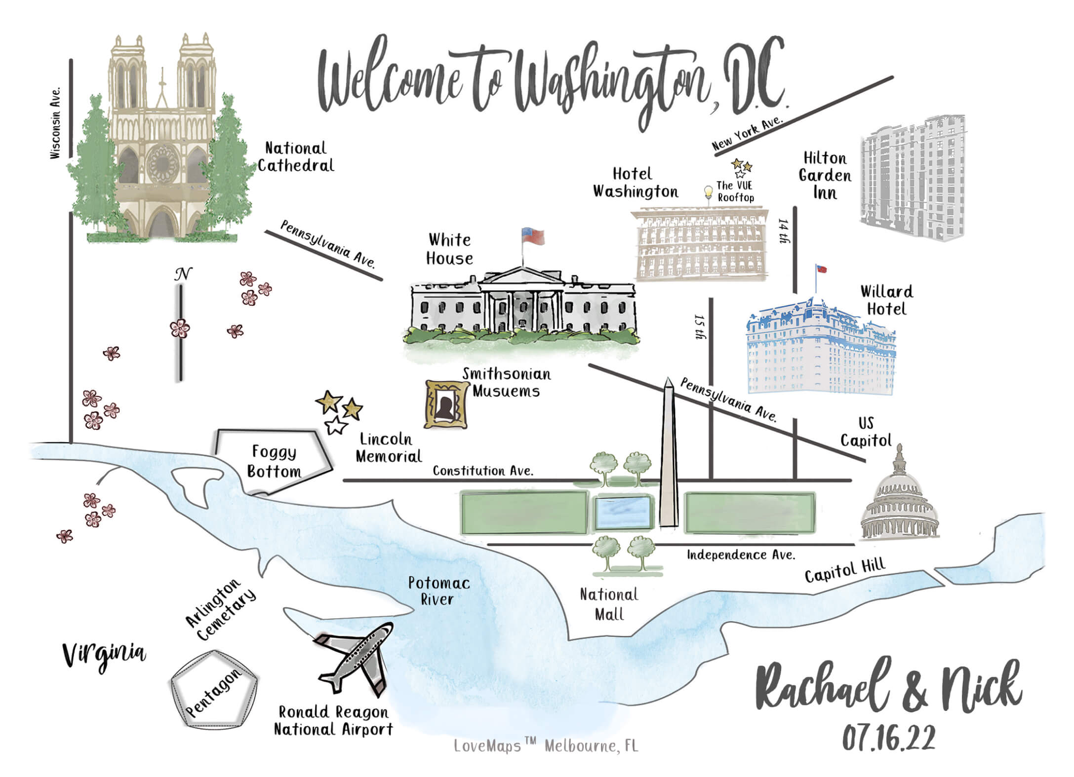 Rachel and Nick Map